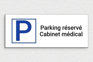 Signalétique cabinet médical - Plaque parking cabinet médical - 250 x 100 mm - PVC - custom - glue - secteur-medical-034-2