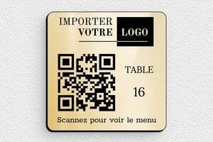 Menu QR code restaurant - secteur-tourisme-bar-004-3 - 70 x 70 mm - or-brillant-noir - glue - secteur-tourisme-bar-004-3