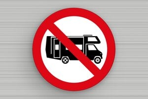 Signalétique pour le tourisme - Panneau interdiction aux camping cars - 300 x 300 mm - PVC - custom - none - secteur-tourisme-camping-car-005-3