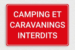 Signalétique pour le tourisme - secteur-tourisme-camping-parking-003-3 - 300 x 200 mm - rouge-blanc - none - secteur-tourisme-camping-parking-003-3