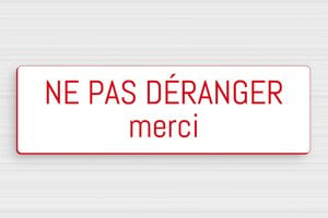 Accroche porte ne pas déranger - PVC - 200 x 60 mm - blanc-rouge - none - secteur-tourisme-hotel-deranger-002-3