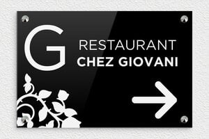 Menu QR code restaurant - secteur-tourisme-restaurant-001-3 - 300 x 200 mm - noir-blanc - screws-caps - secteur-tourisme-restaurant-001-3