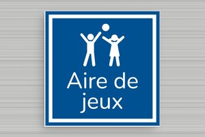 Panneau pour aire de jeux - secteur-tourisme2-camping-jeu-002-3 - 100 x 100 mm - bleu-blanc - none - secteur-tourisme2-camping-jeu-002-3