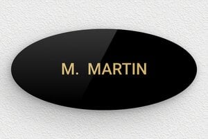 Plaque de porte bureau - signe-parti-entree-035-1 - 80 x 35 mm - noir-or - glue - signe-parti-entree-035-1