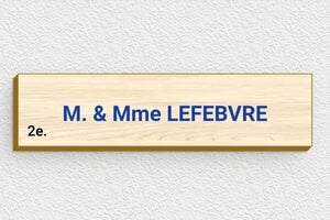 Plaque boites aux lettres en bois - signparti-b-002-1 - 100 x 25 mm - erable - glue - signparti-b-002-1