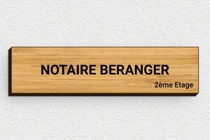 Plaque boites aux lettres en bois - signparti-b-008-1 - 100 x 25 mm - bambou - glue - signparti-b-008-1