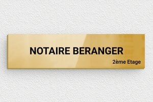 Plaque boite aux lettres laiton - signparti-l-008-1 - 100 x 25 mm - poli - glue - signparti-l-008-1