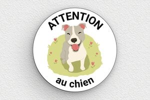 Panneau chien méchant - signparti-panneau-attention-chien-americanstaff-006-3 - 100 x 100 mm - custom - glue - signparti-panneau-attention-chien-americanstaff-006-3