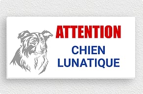 Plaque Humour Aluminium "Attention Au Chat Il Est De Mauvais Poil" - 15x20 Cm, Résistante, Déco Extérieure/intérieure