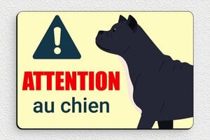 Attention au chien - Plaque attention au chien - 150 x 100 mm - PVC - custom - glue - signparti-panneau-attention-chien-cane-corso-003-3