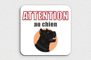 Attention au chien - Plaque attention au chien - 150 x 150 mm - PVC - custom - glue - signparti-panneau-attention-chien-cane-corso-005-3