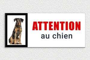 Attention au chien - signparti-panneau-attention-chien-photo-001-3 - 350 x 150 mm - custom - glue - signparti-panneau-attention-chien-photo-001-3