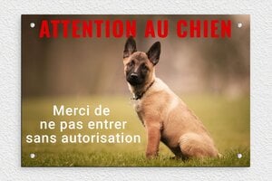 Attention au chien - signparti-panneau-attention-chien-photo-003-3 - 300 x 200 mm - custom - screws - signparti-panneau-attention-chien-photo-003-3