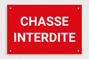 Panneau chasse interdite - Panneau chasse interdite - 300 x 200 mm - PVC - rouge-blanc - screws - signparti-panneau-chasse-interdite-001-1