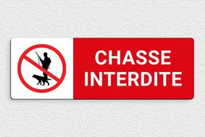 Panneau chasse interdite - Panneau chasse interdite - 300 x 100 mm - PVC - custom - glue - signparti-panneau-chasse-interdite-003-3