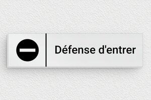 Panneau interdiction - signparti-panneau-prive-defense-005-1 - 100 x 25 mm - brosse - glue - signparti-panneau-prive-defense-005-1