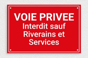 Panneau voie privée sans issue - signparti-panneau-prive-impasse-026-1 - 300 x 200 mm - rouge-blanc - screws - signparti-panneau-prive-impasse-026-1