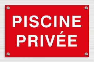 Panneau piscine privée - signparti-panneau-prive-piscine-002-3 - 400 x 250 mm - rouge-blanc - screws-caps - signparti-panneau-prive-piscine-002-3