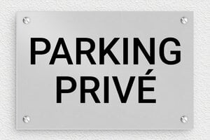 Panneau ne pas stationner - Plaque parking privé - 150 x 100 mm - Aluminium - anodise - screws - signparti-panneau-stationnement-010-1