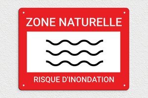 Panneau zone naturelle protégée - Panneau zone naturelle risque d’inondation - 400 x 300 mm - PVC - custom - screws - signparti-panneau-zone-naturelle-003-1