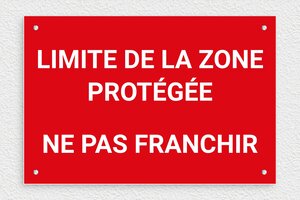 Panneau zone naturelle protégée - Panneau limite de la zone protégée - 300 x 200 mm - PVC - rouge-blanc - screws - signparti-panneau-zone-naturelle-004-1