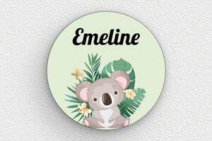 Plaque de porte animaux - signparti-porte-animaux-koala-002-1 - 150 x 150 mm - custom - glue - signparti-porte-animaux-koala-002-1