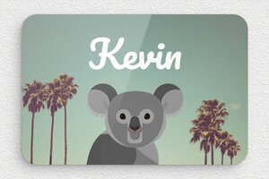 Plaque de porte animaux - signparti-porte-animaux-koala-004-3 - 150 x 100 mm - custom - glue - signparti-porte-animaux-koala-004-3