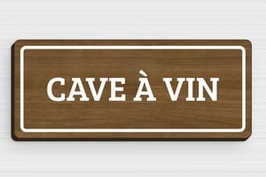 Plaque de porte cave à vin - Plaque de porte cave à vin en bois - 120 x 50 mm - Bois - noyer - glue - signparti-porte-cave-a-vin-001-1