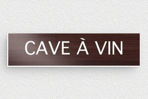 Plaque de porte PVC - Plaquette cave à vin - 100 x 25 mm - PVC - noyer-blanc - glue - signparti-porte-cave-a-vin-003-2