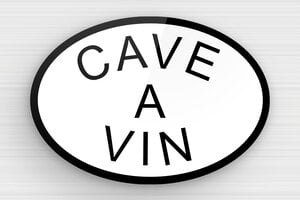 Plaque de porte cave à vin - Plaque ovale cave à vin en plexiglass - 100 x 70 mm - Plexiglass - custom - glue - signparti-porte-cave-a-vin-004-1