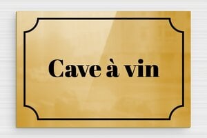 Plaque de porte laiton - Plaque cave à vin en laiton - 150 x 100 mm - Laiton - poli - glue - signparti-porte-cave-a-vin-006-2