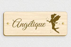 Plaque de porte Disney - signparti-porte-disney-princesse-004-1 - 210 x 80 mm - erable - screws - signparti-porte-disney-princesse-004-1