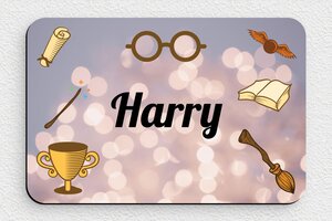 Plaque de porte Harry Potter - signparti-porte-harry-potter-001-3 - 150 x 100 mm - custom - glue - signparti-porte-harry-potter-001-3