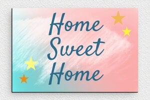 Plaque de porte PVC - Panneau home sweet home - 150 x 100 mm - PVC - custom - glue - signparti-porte-homesweethome-004-3