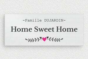 Plaque porte Home Sweet Home - signparti-porte-homesweethome-007-3 - 150 x 60 mm - brosse - glue - signparti-porte-homesweethome-007-3