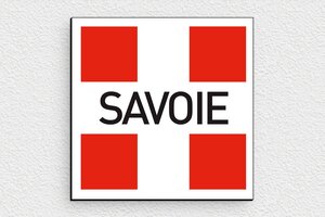 Plaque de porte style montagne - Plaque savoie - 100 x 100 mm - PVC - custom - none - signparti-porte-montagne-004-1