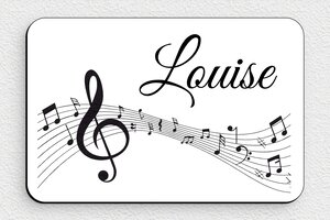 Plaque de porte musique - signparti-porte-musique-001-1 - 150 x 100 mm - custom - glue - signparti-porte-musique-001-1