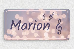 Plaque de porte musique - signparti-porte-musique-002-3 - 210 x 100 mm - custom - glue - signparti-porte-musique-002-3