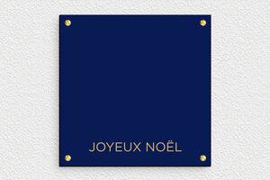 Plaque de porte joyeux noël - Plaque de porte Joyeux Noël - 150 x 150 mm - PVC - custom - screws - signparti-porte-noel-002-1