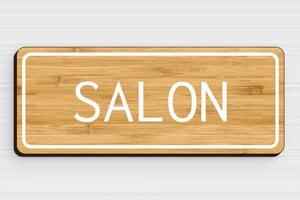 Plaque de porte salon - Plaque de porte salon en bambou - 150 x 60 mm - Bois - bambou - glue - signparti-porte-salon-005-1