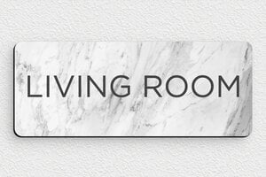 Plaque de porte PVC - Plaque de porte living room - 150 x 60 mm - PVC - custom - glue - signparti-porte-salon-007-1