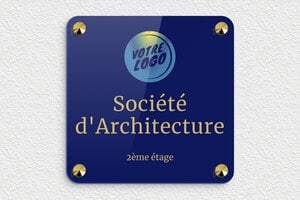 Plaque Professionnelle Architecte - signpro-architect-quadri-001-3 - 200 x 200 mm - custom - screws-caps - signpro-architect-quadri-001-3