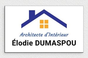 Plaque Professionnelle Architecte - signpro-architect-quadri-002-3 - 250 x 150 mm - custom - glue - signpro-architect-quadri-002-3