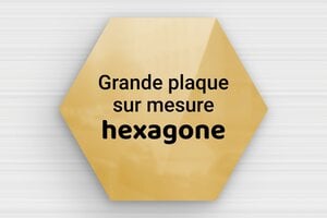 Plaque hexagonale/octogonale sur mesure - sur-mesure-l-laiton-hexagone - 300 x 262 mm - poli - none - sur-mesure-l-laiton-hexagone