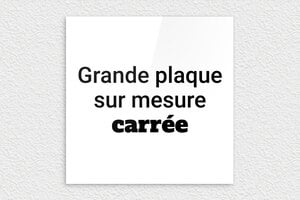 Plaque Plexiglass blanc sur mesure - Plexiglass - 300 x 300 mm - blanc-noir - none - sur-mesure-l-plexi-carre-blanc