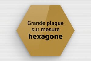 Plaque hexagonale/octogonale sur mesure - sur-mesure-l-plexi-hexagone - 300 x 262 mm - or-fonce-noir - none - sur-mesure-l-plexi-hexagone