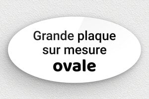 Plaque gravée blanche - sur-mesure-l-plexi-oval-blanc - 300 x 150 mm - blanc-noir - none - sur-mesure-l-plexi-oval-blanc