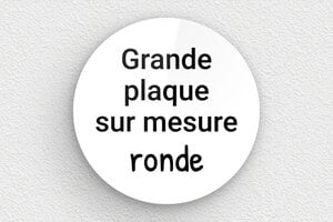 Plaque Plexiglass blanc sur mesure - Plexiglass - 300 x 300 mm - blanc-noir - none - sur-mesure-l-plexi-rond-blanc