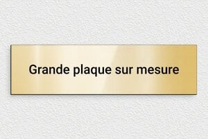 Plaque gravée dorée - sur-mesure-l-pvc-doree-01 - 300 x 80 mm - or-brillant-noir - none - sur-mesure-l-pvc-doree-01