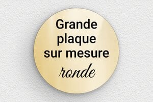 Plaque gravée dorée - sur-mesure-l-pvc-doree-rond - 300 x 300 mm - or-brillant-noir - none - sur-mesure-l-pvc-doree-rond